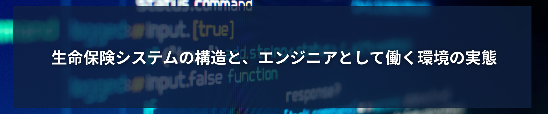 TOP_生命保険システムの構造と、エンジニアとして働く環境の実態
