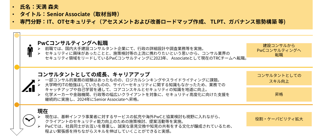 キャリアシート_天満森夫_PwCコンサルティング合同会社
