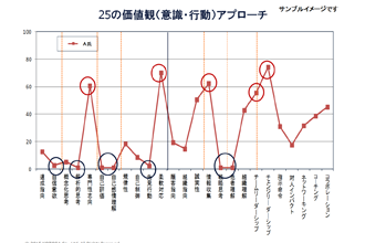 25の価値観（意識・行動）アプローチ（※サンプルイメージ）